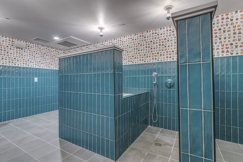 Bathroom with sleek design and modern fixtures at Alta Sloan's Lake luxury apartments