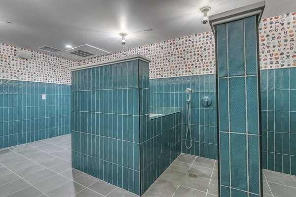 Bathroom with sleek design and modern fixtures at Alta Sloan's Lake luxury apartments