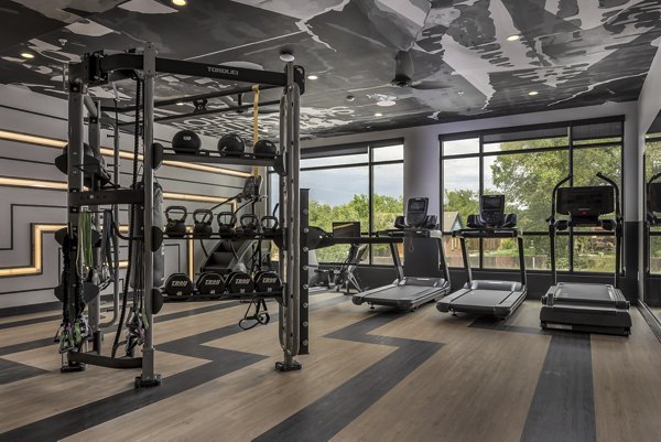 Modern fitness center with state-of-the-art equipment at Alta Sloan's Lake luxury apartments