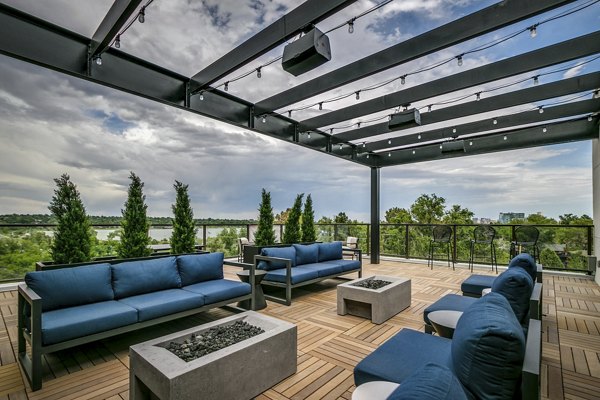 Scenic patios with lake views at Alta Sloan's Lake luxury apartments, Denver