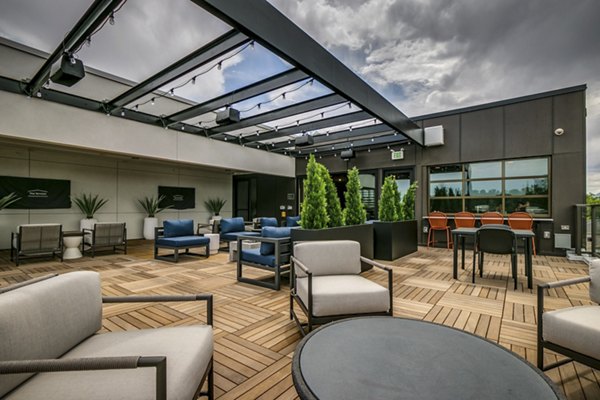 Elegant patio with comfortable seating at Alta Sloan's Lake luxury apartments