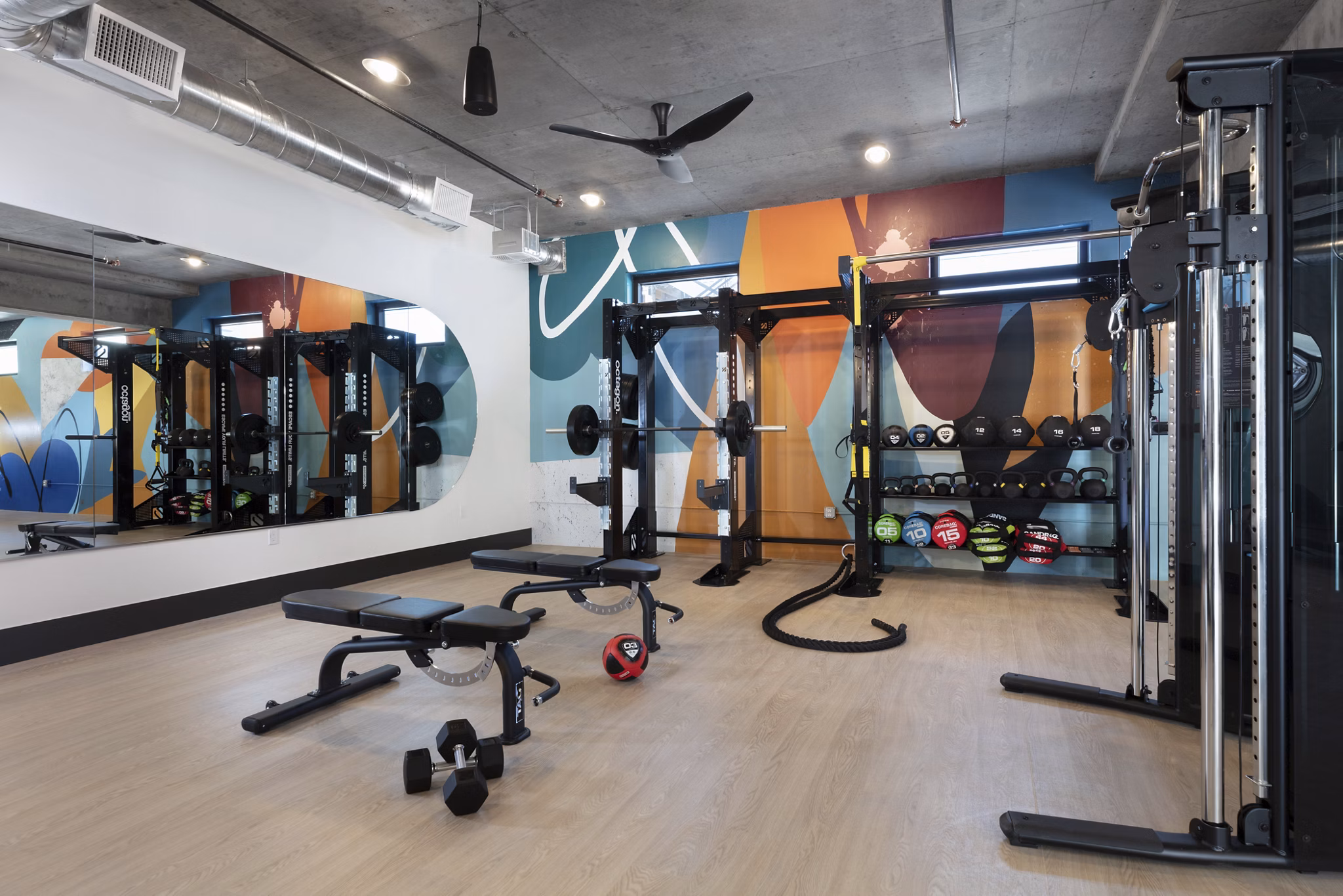 Fitness center with modern equipment at Alta Star Harbor Apartments