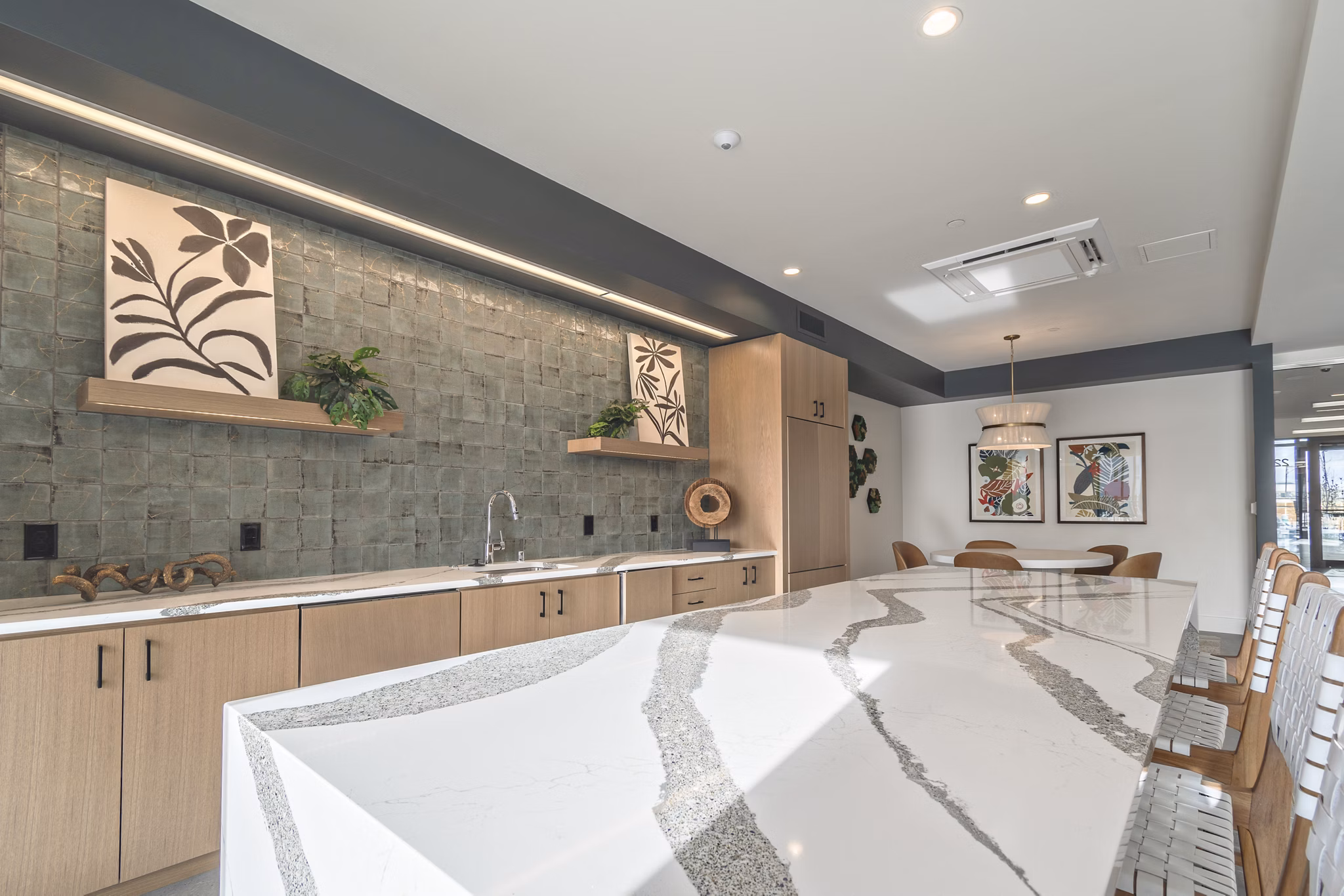 Elegant clubroom with modern furnishings at Alta University Place Apartments