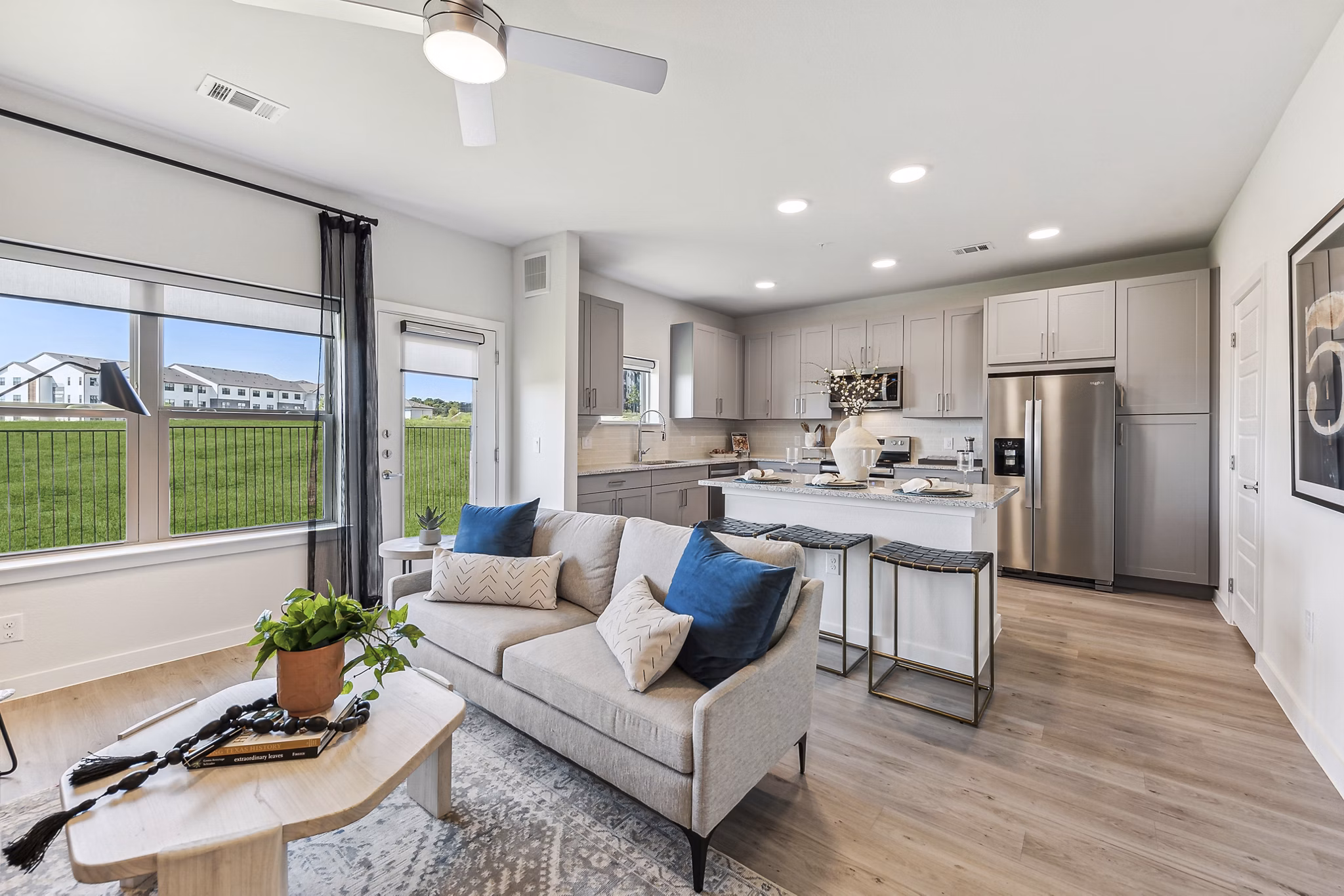 living room at Alta Wildhorse Ranch Apartments