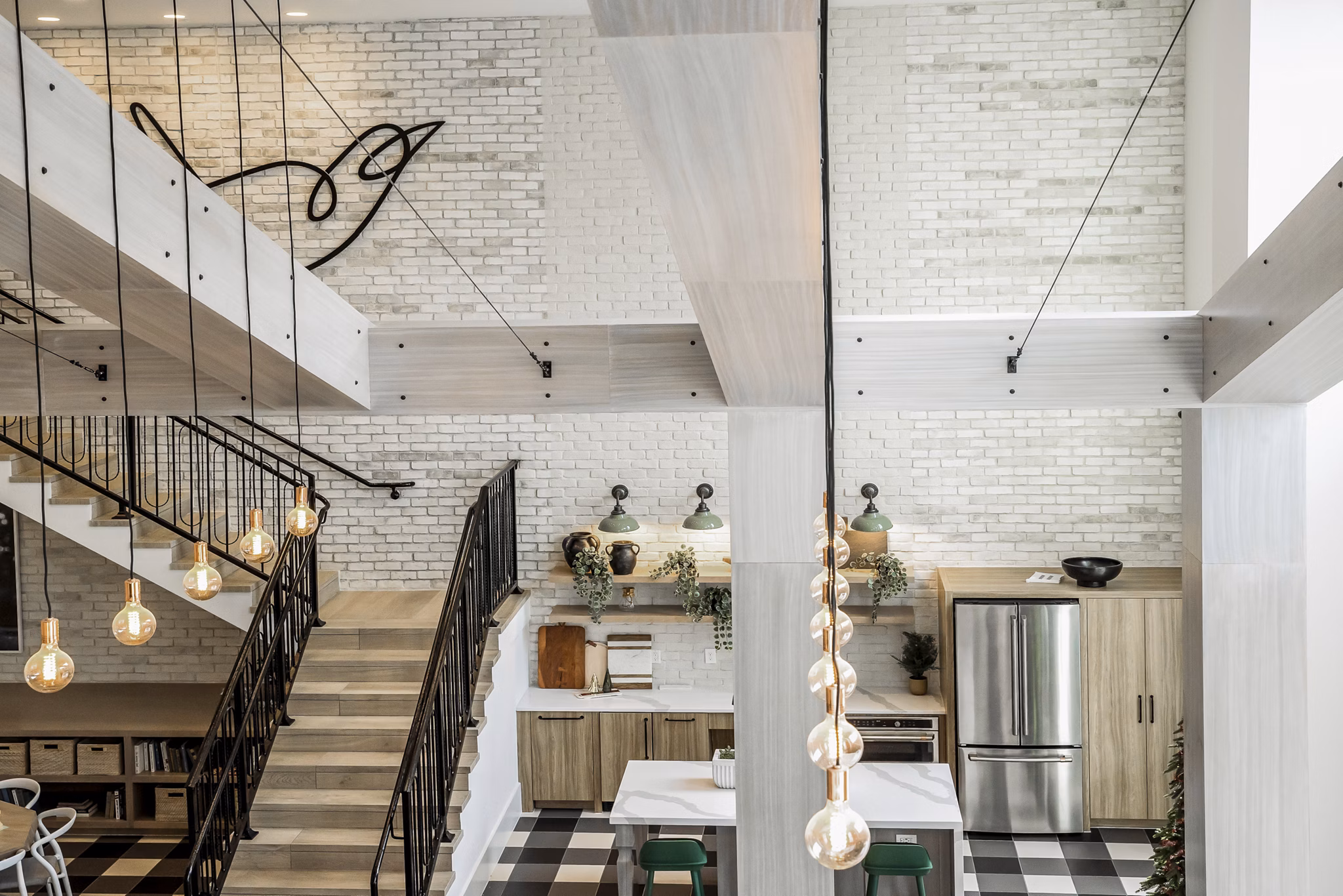 Modern clubhouse with chic lounge seating at Alta Wren Apartments