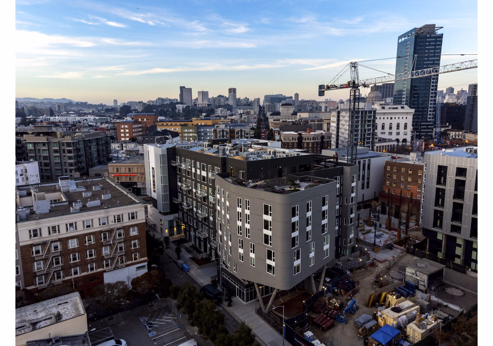 The Brady Apartments: Luxury view of upscale apartments in an urban setting