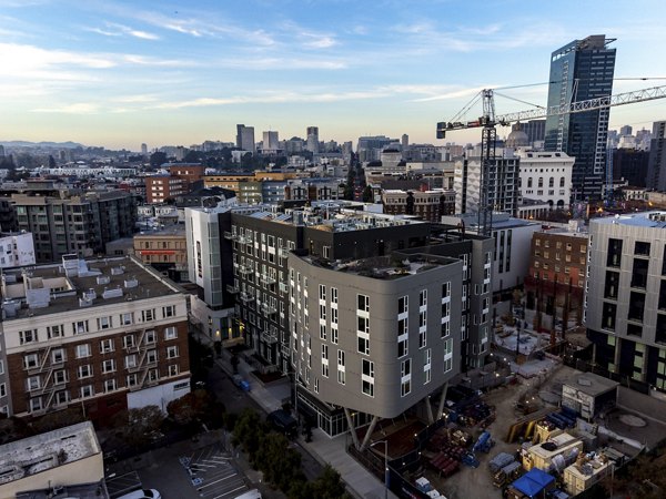 The Brady Apartments: Luxury view of upscale apartments in an urban setting