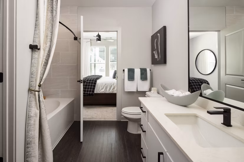 bathroom at The Beverly by Alta Apartments