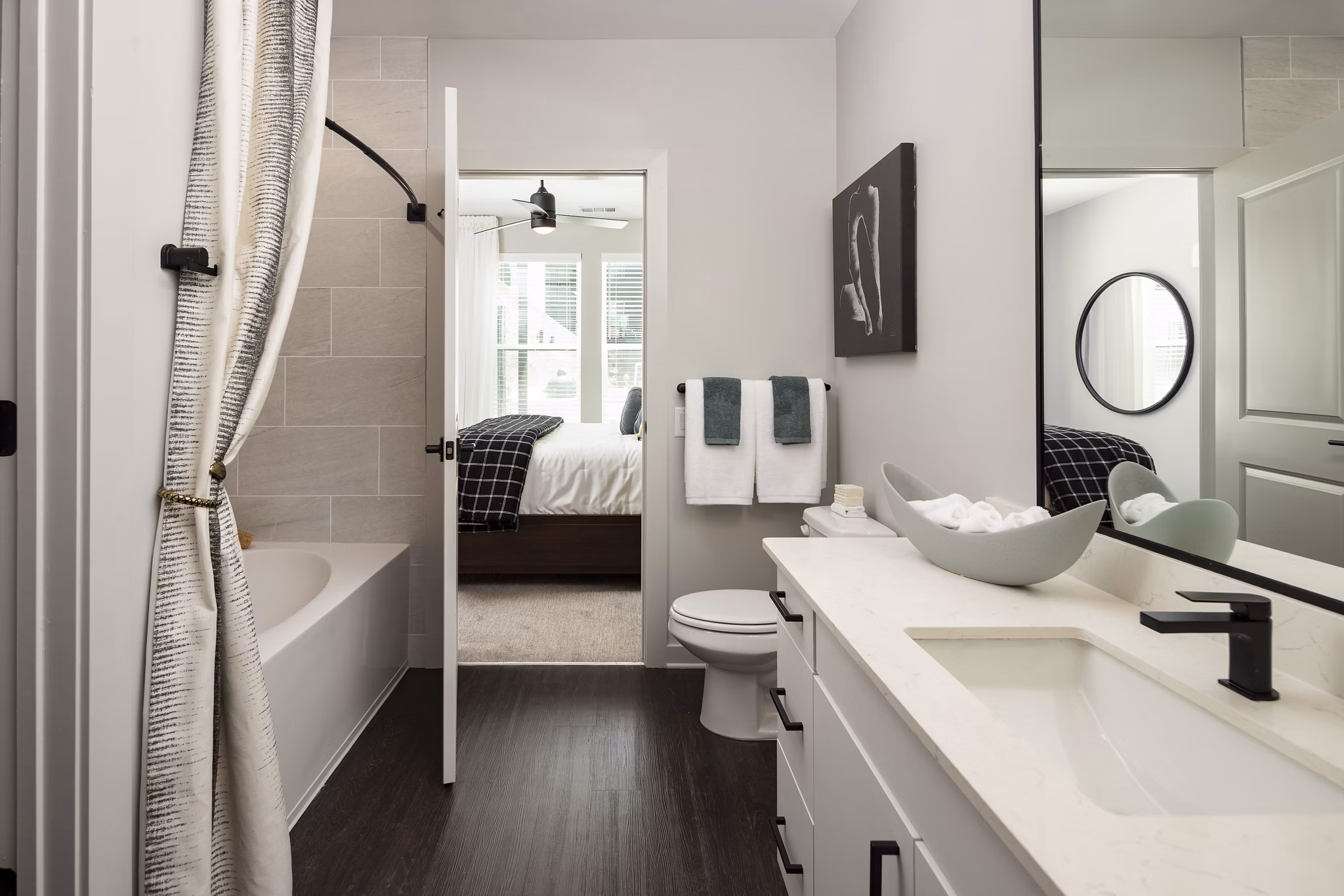 bathroom at The Beverly by Alta Apartments