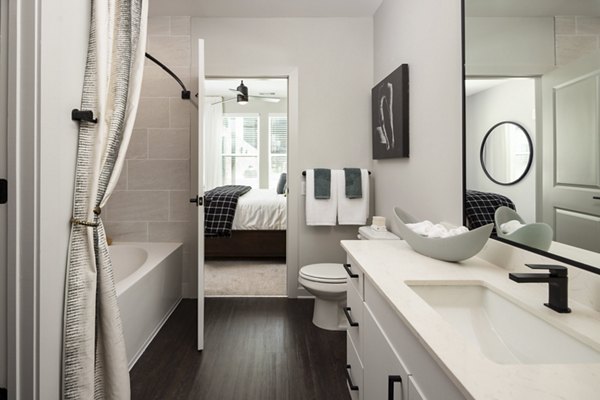 bathroom at The Beverly by Alta Apartments