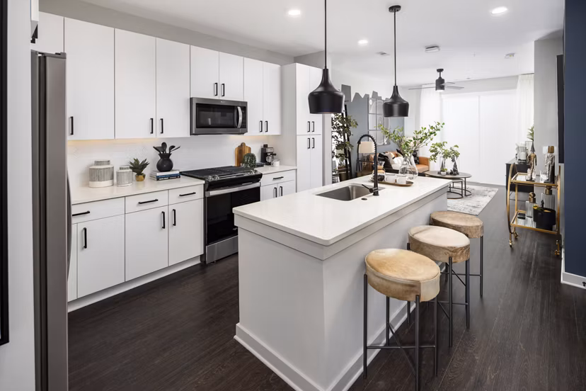 kitchen at The Beverly by Alta Apartments