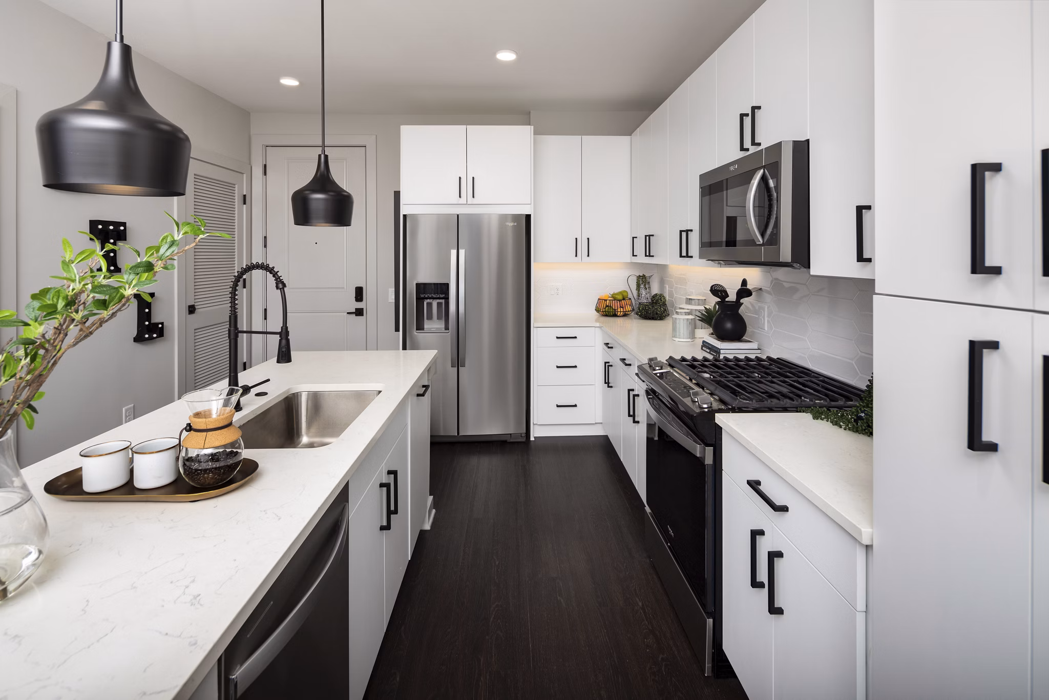 kitchen at The Beverly by Alta Apartments