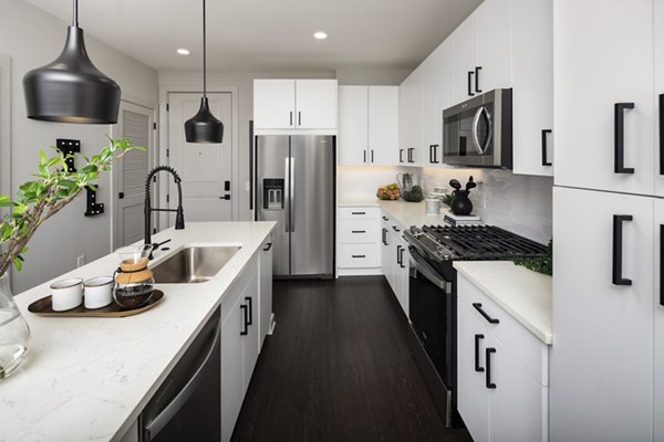 kitchen at The Beverly by Alta Apartments