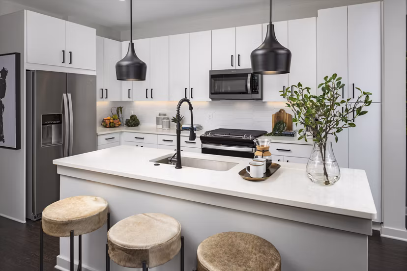 kitchen at The Beverly by Alta Apartments