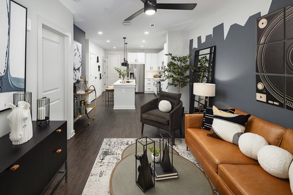 living room at The Beverly by Alta Apartments