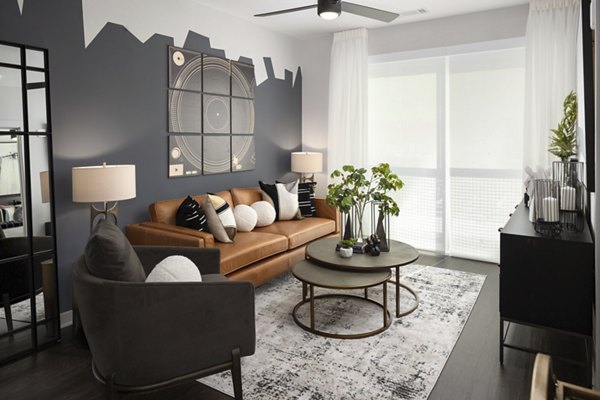 living room at The Beverly by Alta Apartments