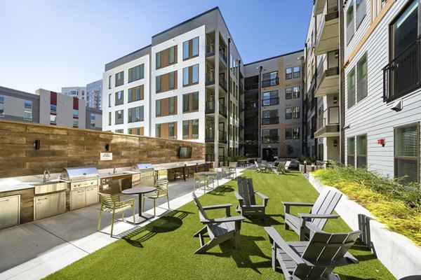 grill area at The Beverly by Alta Apartments