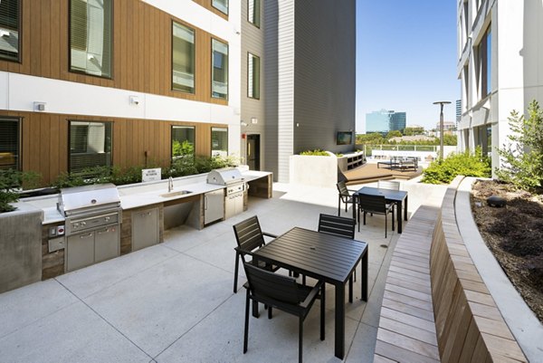 grill area at The Beverly by Alta Apartments