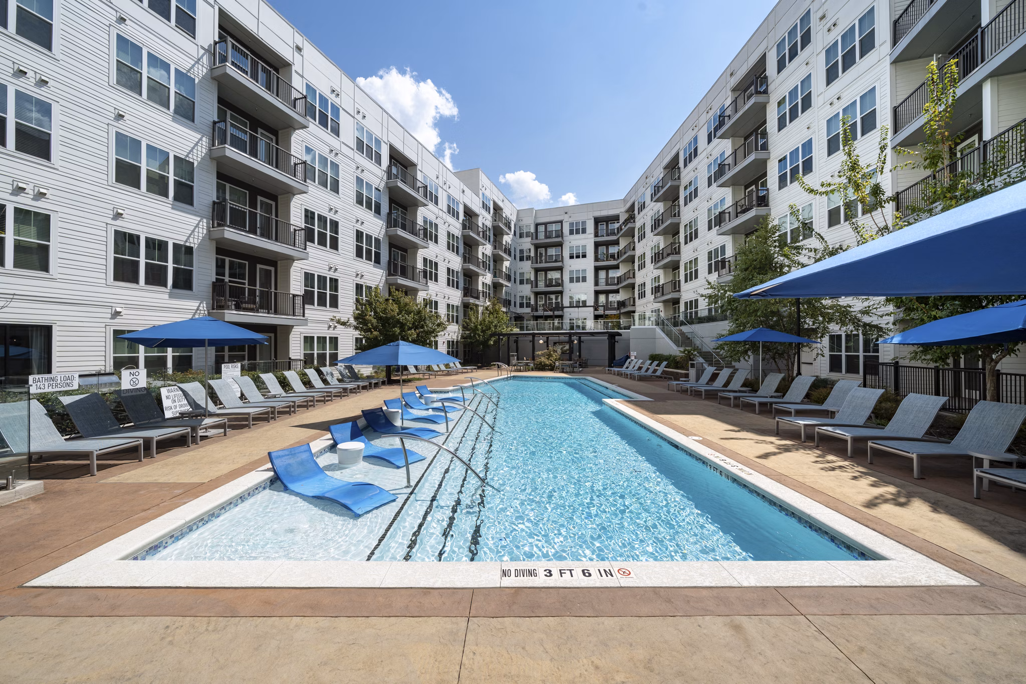 Pool at Elden Galleria Apartments