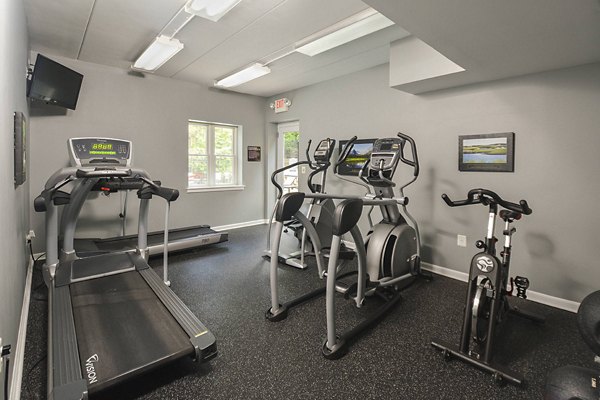 Fully-equipped fitness center with state-of-the-art machines at Kaiser Park Apartments