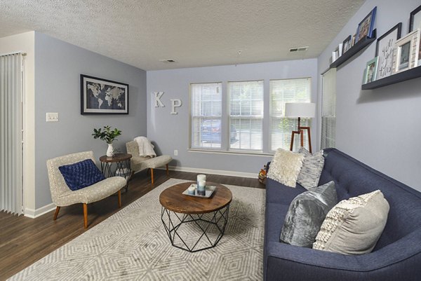 Living room at Kaiser Park Apartments