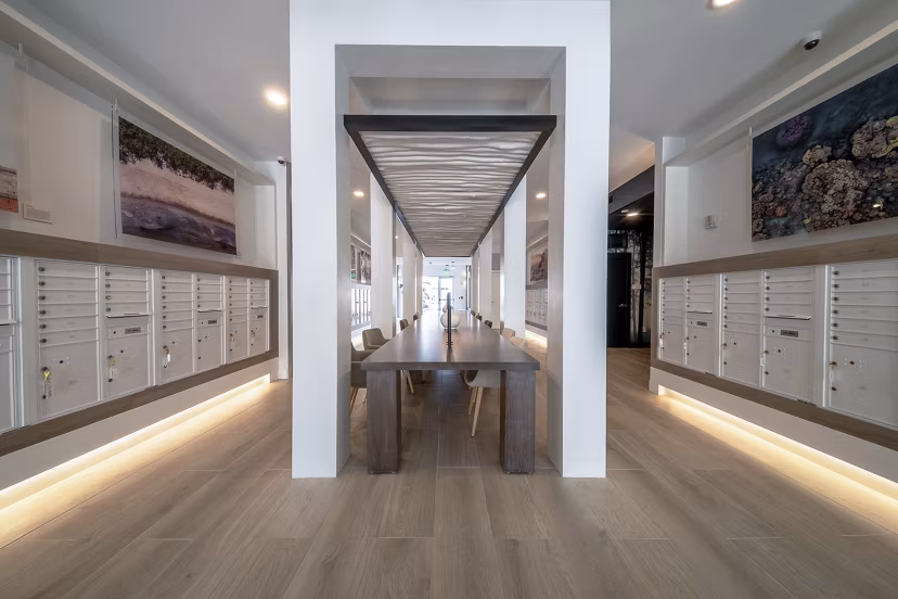 Modern clubhouse with comfortable seating and stylish decor at Novel Nona Apartments