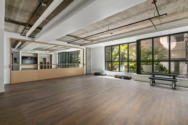 Fitness center with modern gym equipment at Lantana Uptown luxury apartments