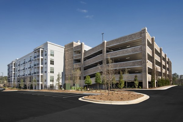 The Lights at Northwinds: Luxury apartments with elegant facade in scenic North Alpharetta neighborhood
