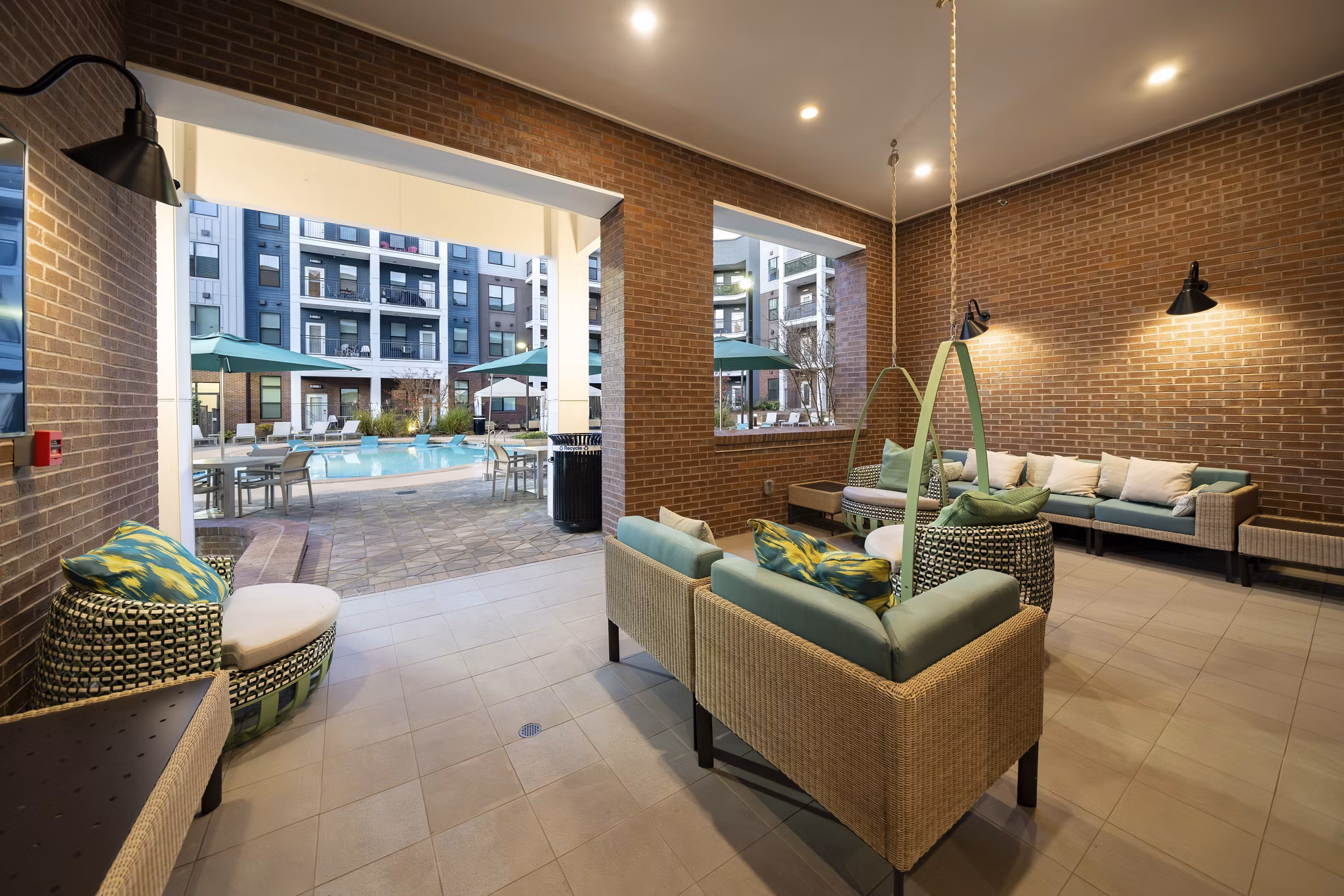 Clubhouse featuring modern design elements at The Lowery Apartments