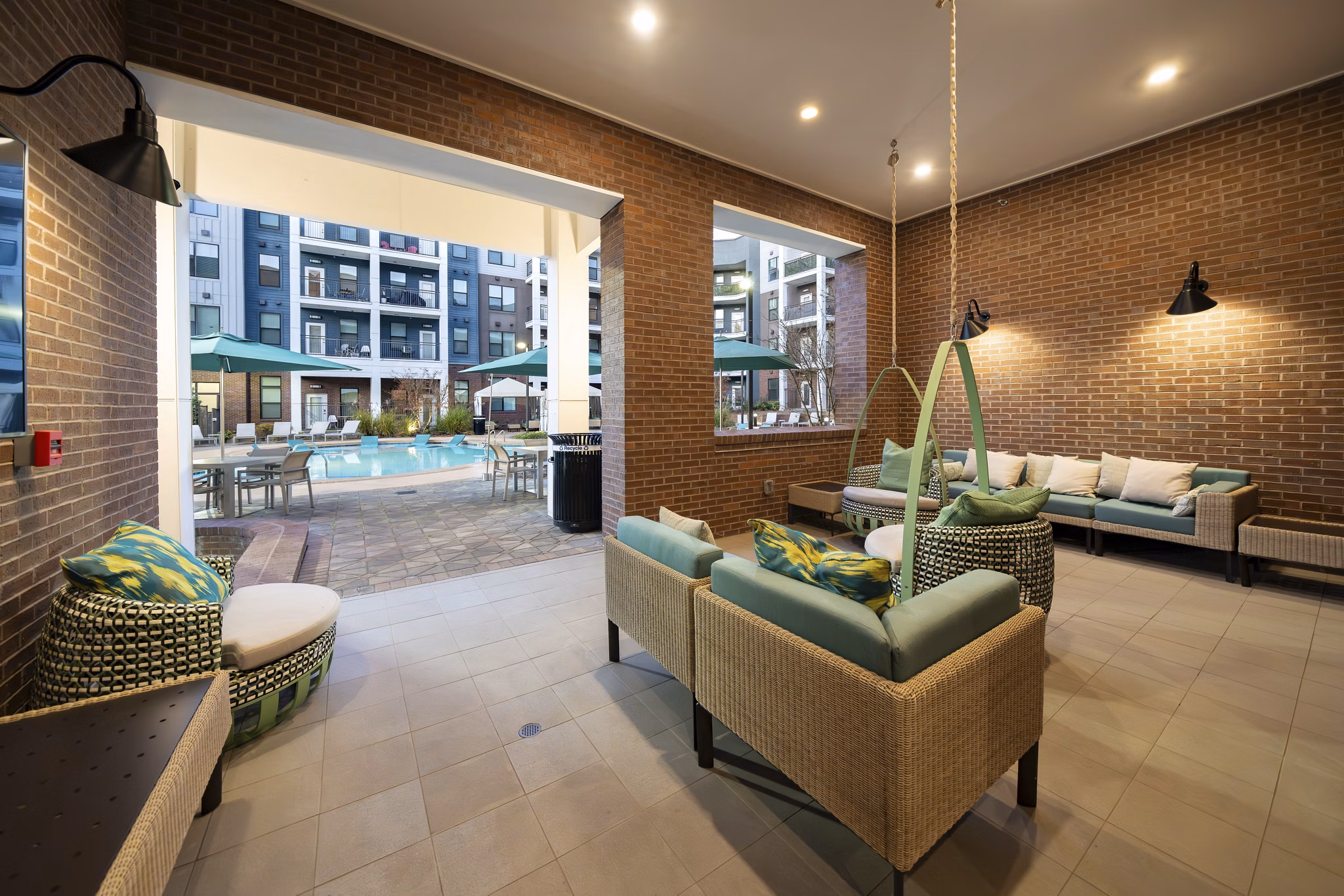 Clubhouse featuring modern design elements at The Lowery Apartments