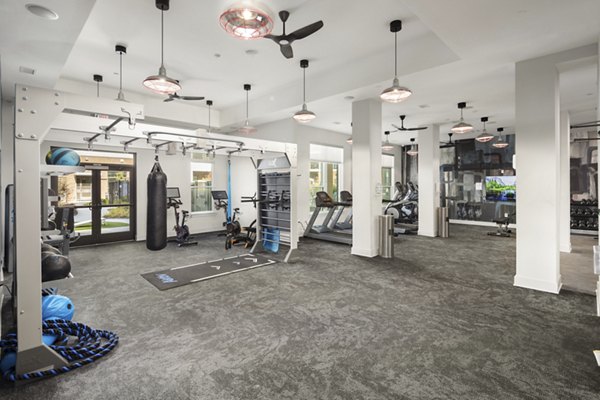 Modern fitness center with top-tier equipment at The Lowery Apartments