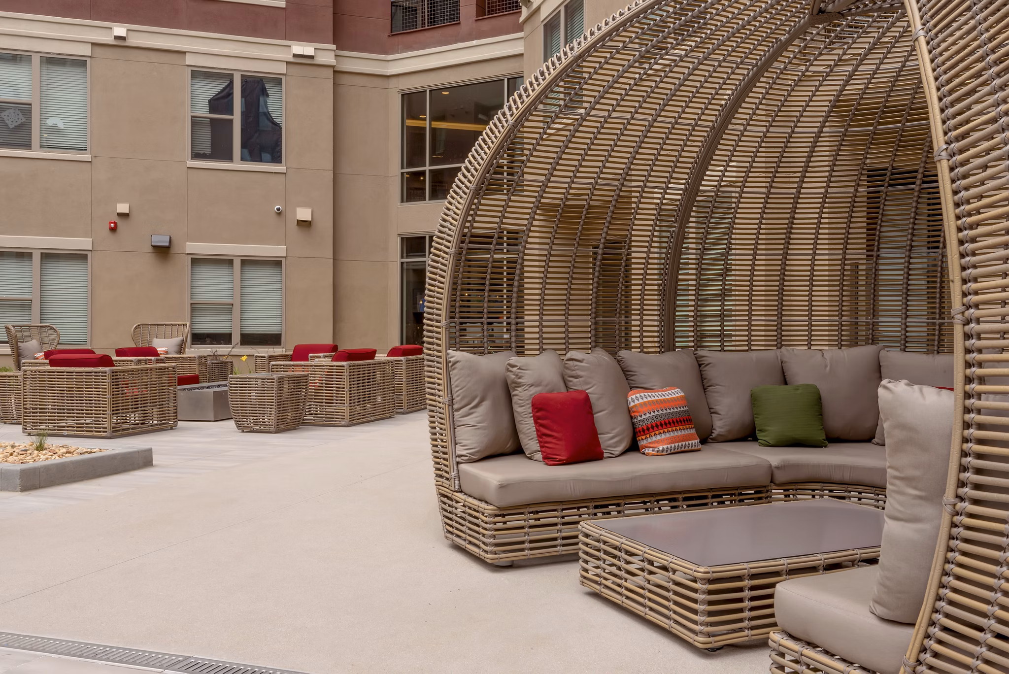 Luxe at Mile High: Elegant clubhouse featuring modern design elements and cozy lounge areas in a premium Denver location