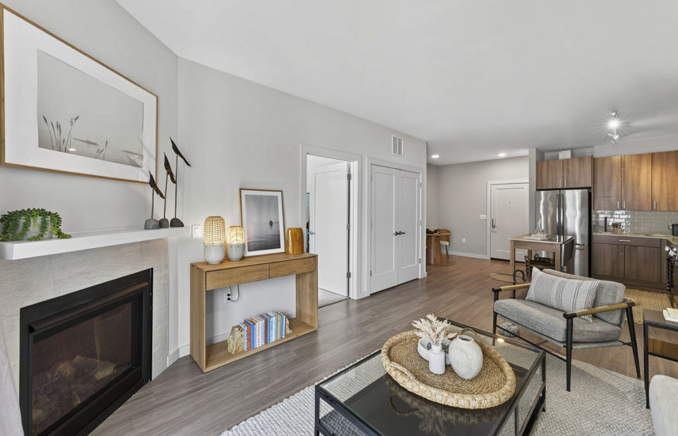 living room at The Madison at Marshfield Apartments
