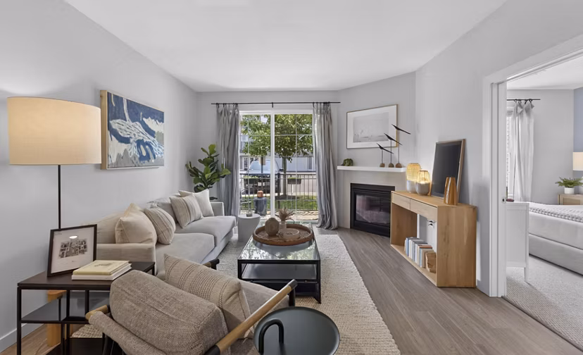 living room at The Madison at Marshfield Apartments