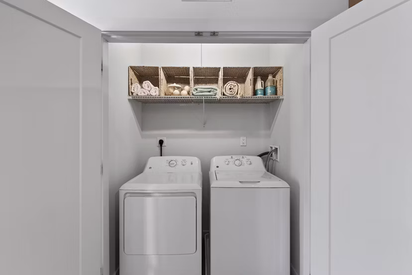 laundry room at The Madison at Marshfield Apartments