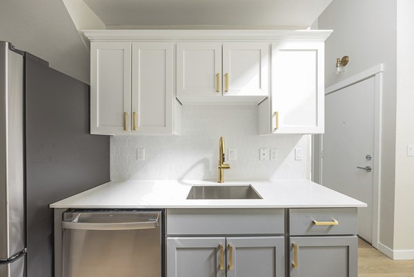 kitchen at One Jefferson Apartments