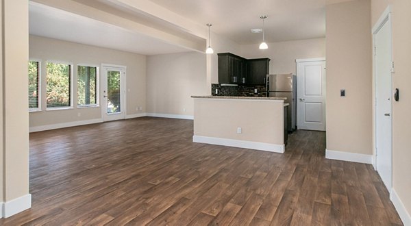 living room at One Jefferson Apartments