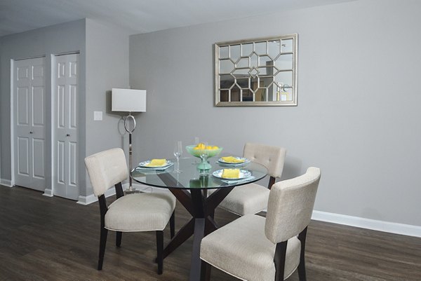 Spacious living room with contemporary decor at Orchard Park Apartments luxury apartments