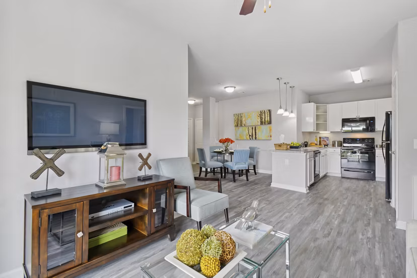 living room at The Park at Walnut Ridge Apartments