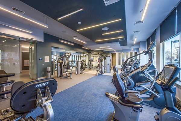 fitness center at Re150 Apartments