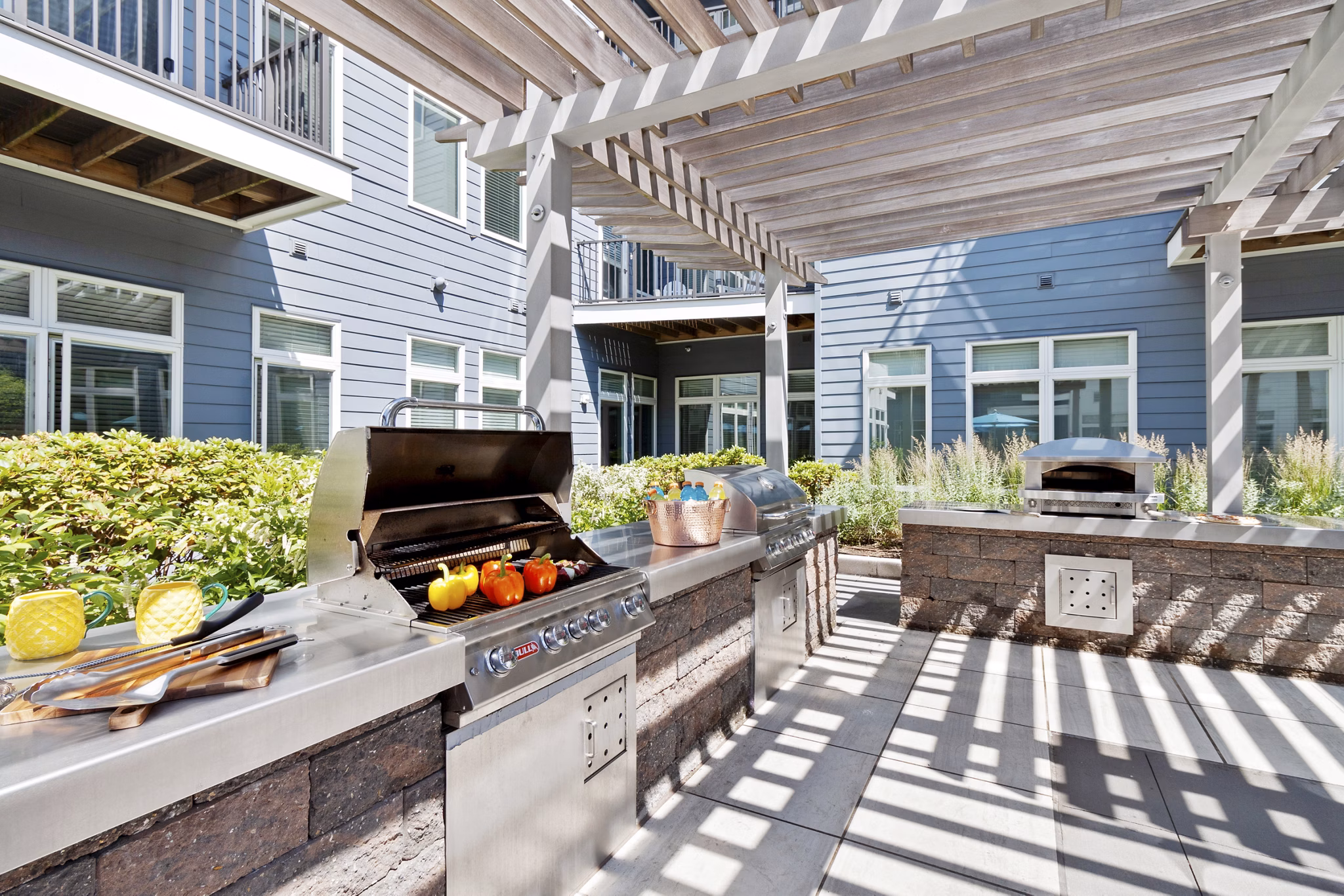 Grill Area at Re150 Apartments