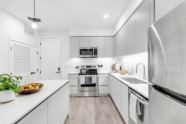 Kitchen at Rinrose Apartments