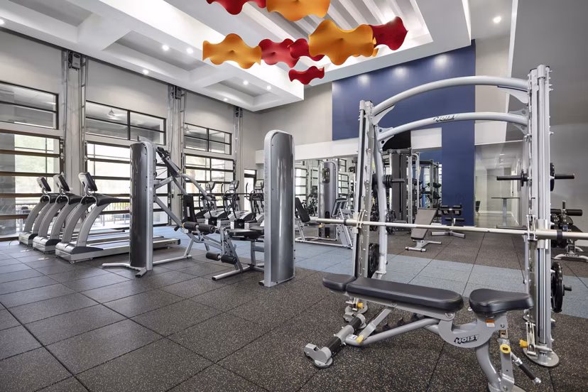 Fitness center featuring state-of-the-art equipment at Solara Apartments