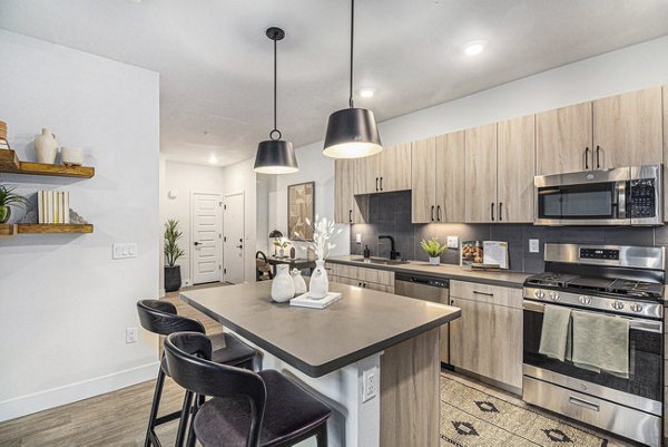 kitchen at Solana Central Park Apartments 