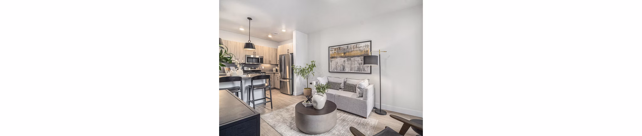 living room at Solana Central Park Apartments 