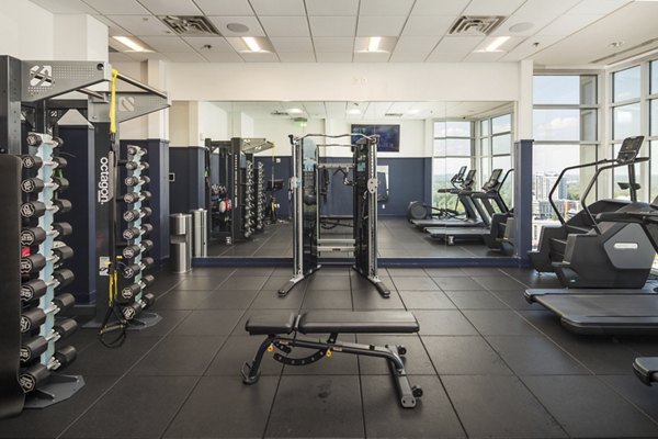 Fitness center at The Tower on Piedmont Apartments