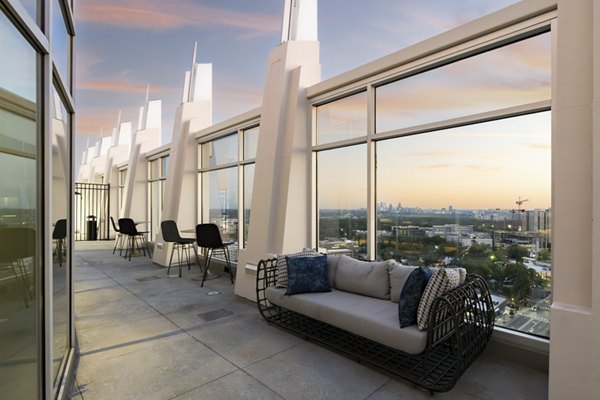 Patio at The Tower on Piedmont Apartments