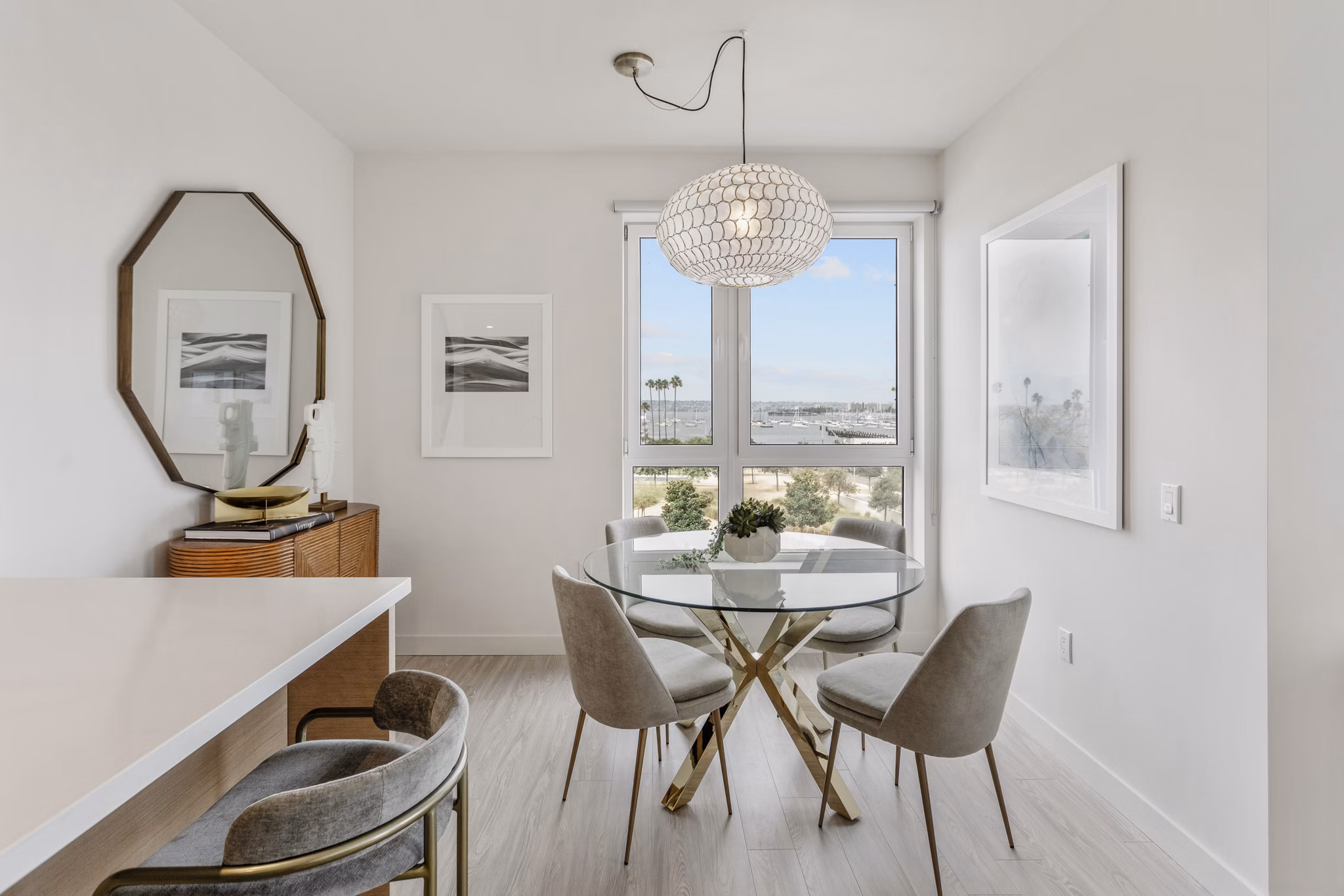 Valentina by Alta: Elegant dining area with contemporary furnishings in luxury apartments