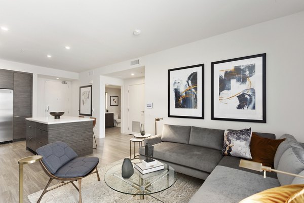Spacious living room with ocean views in Valentina by Alta Apartments
