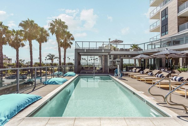 Rooftop pool with city views at Valentina by Alta Apartments